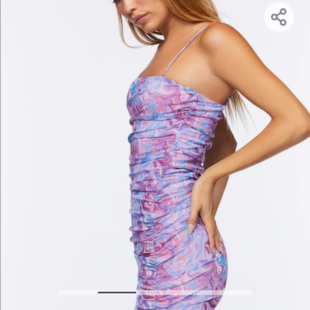 MARBLE PRINT BODYCON DRESS 💜💙💕NWT - Picture 4 of 6